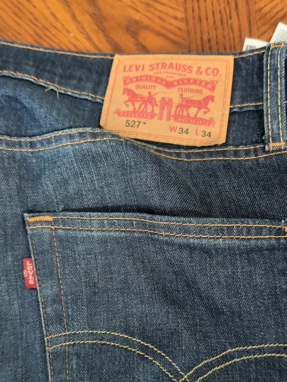 Levi's 527 Bootcut Jeans - Indigo Blue, 34x34